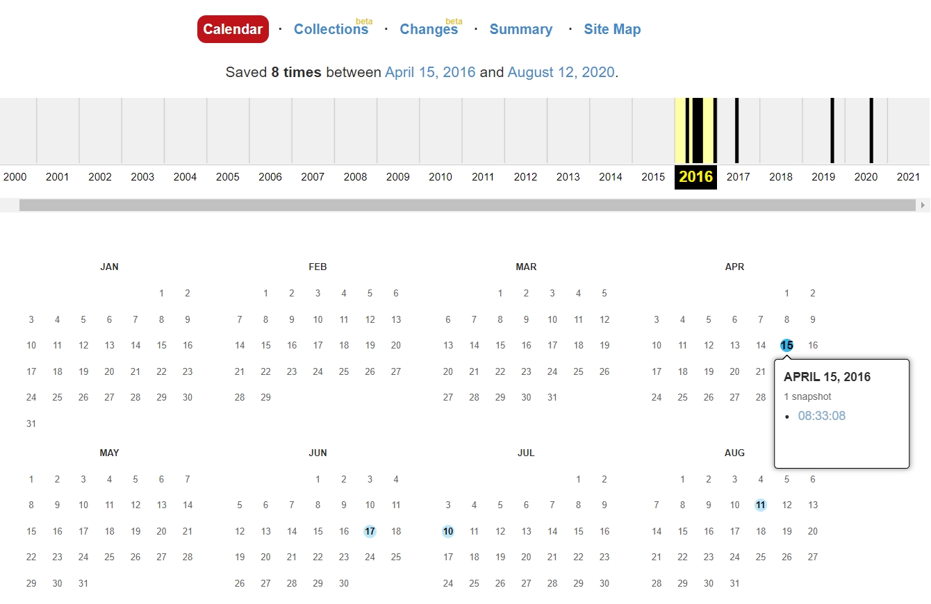 Сервис The Wayback Machine