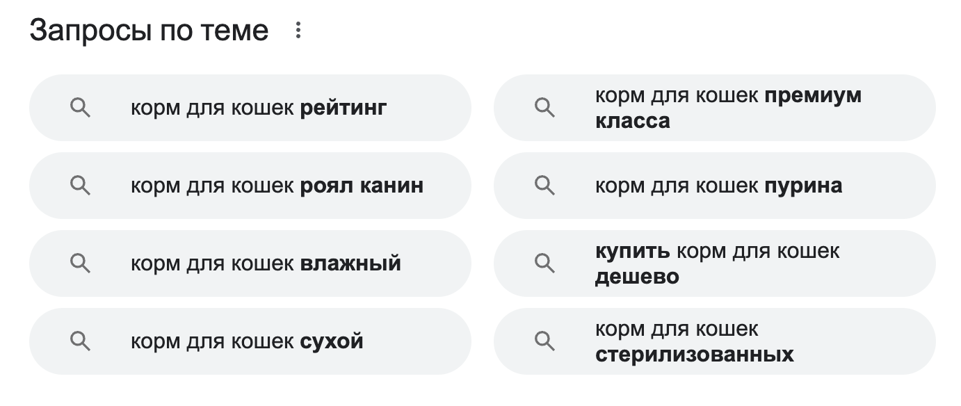 Поисковые подсказки в Google